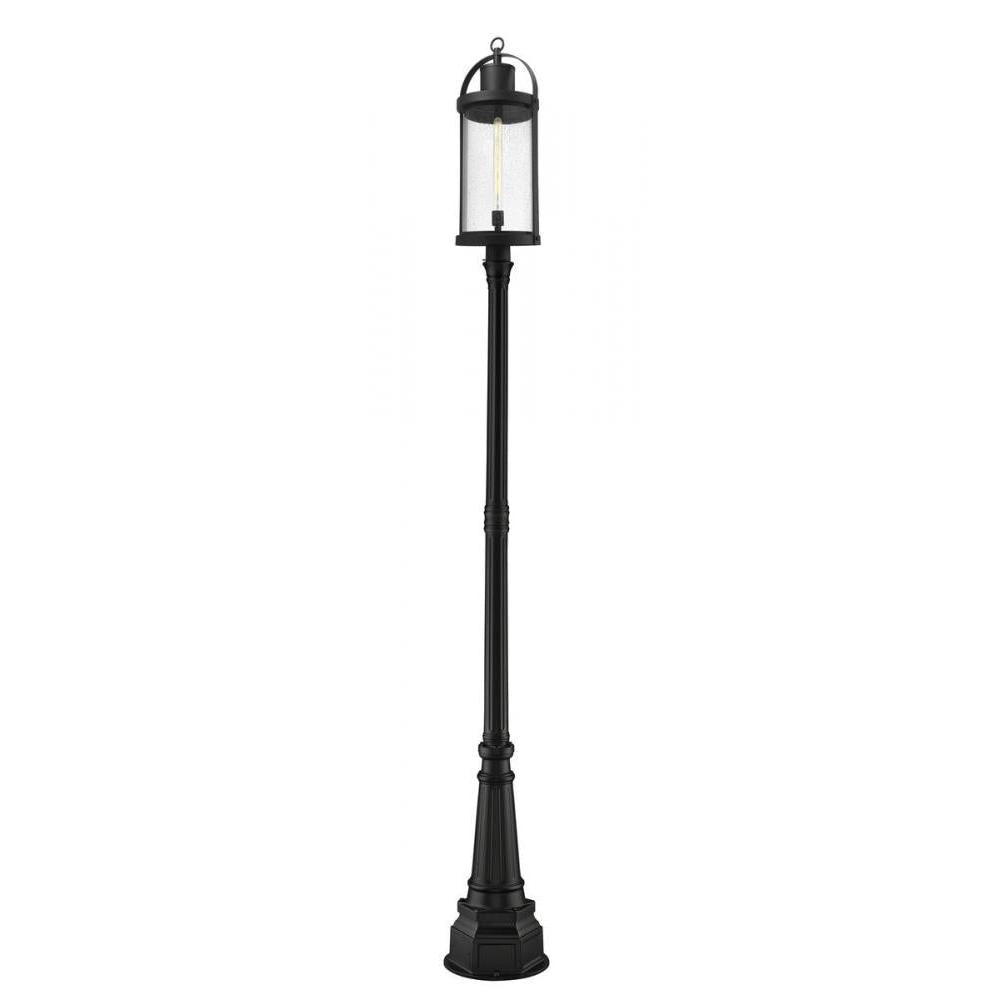 1 Light Outdoor Post Mounted Fixture-Clear Seedy