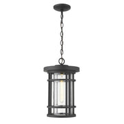 1 Light Outdoor Chain Mount Ceiling Fixture-Clear Seedy
