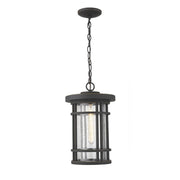 1 Light Outdoor Chain Mount Ceiling Fixture-Clear Seedy