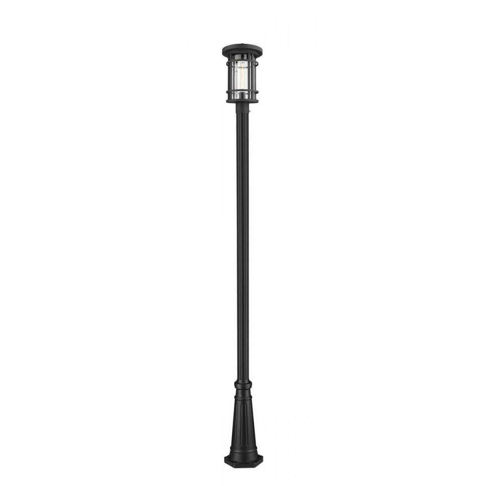 1 Light Outdoor Post Mounted Fixture-Clear Seedy