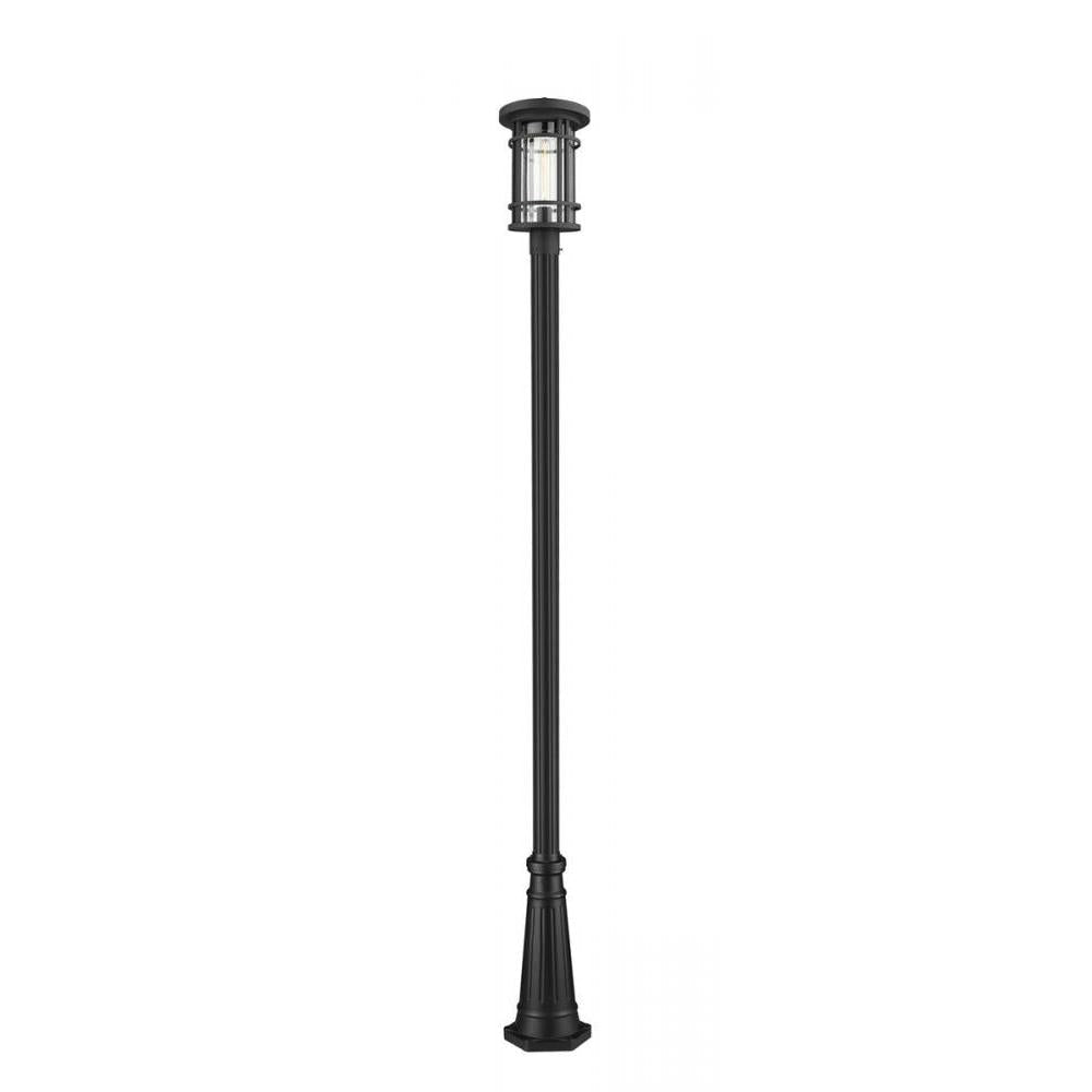1 Light Outdoor Post Mounted Fixture-Clear Seedy