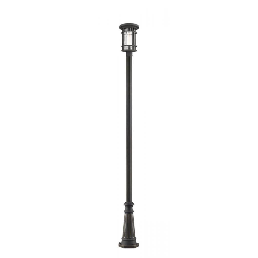 1 Light Outdoor Post Mounted Fixture-Clear Seedy
