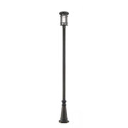 1 Light Outdoor Post Mounted Fixture-Clear Seedy