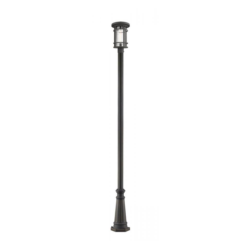 1 Light Outdoor Post Mounted Fixture-Clear Seedy