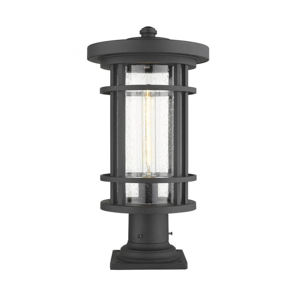 1 Light Outdoor Pier Mounted Fixture-Clear Seedy