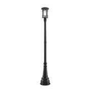 1 Light Outdoor Post Mounted Fixture-Clear Seedy