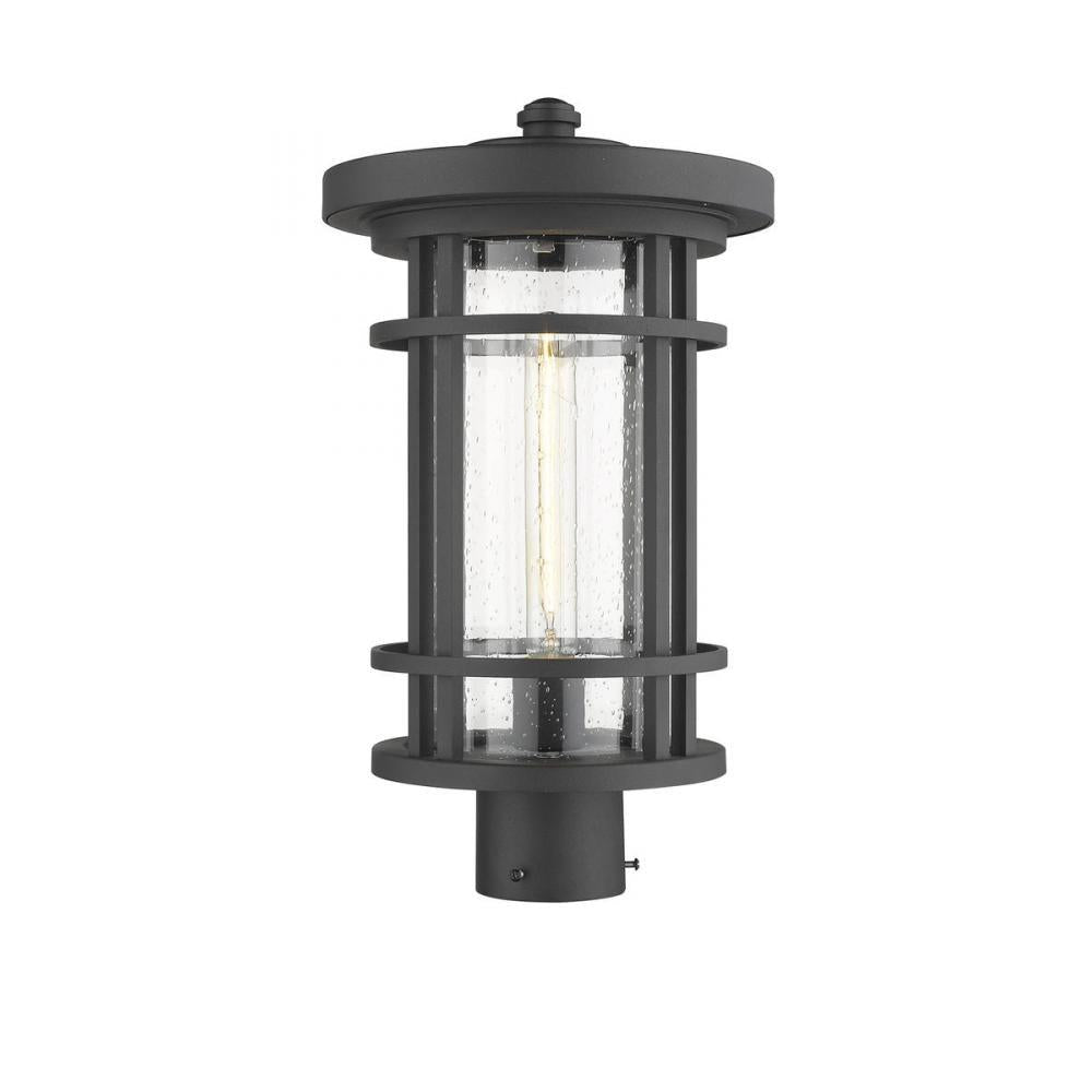 1 Light Outdoor Post Mount Fixture-Clear Seedy