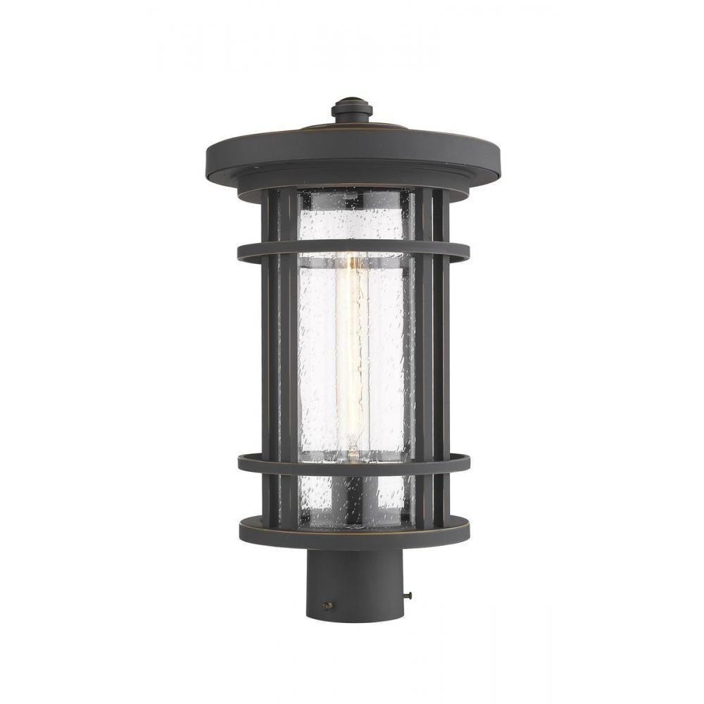 1 Light Outdoor Post Mount Fixture-Clear Seedy