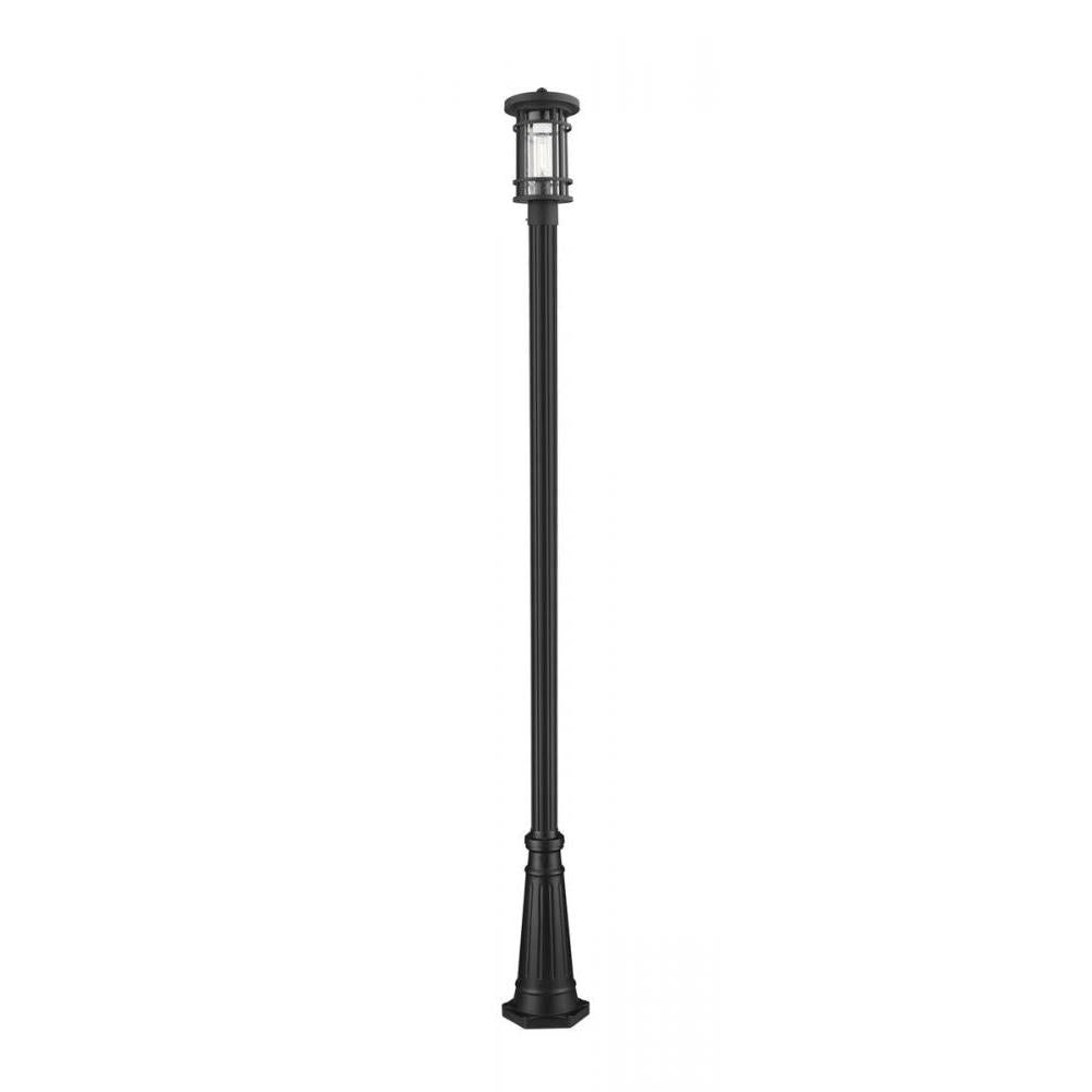 1 Light Outdoor Post Mounted Fixture-Clear Seedy