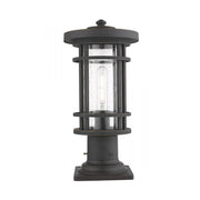 1 Light Outdoor Pier Mounted Fixture-Clear Seedy