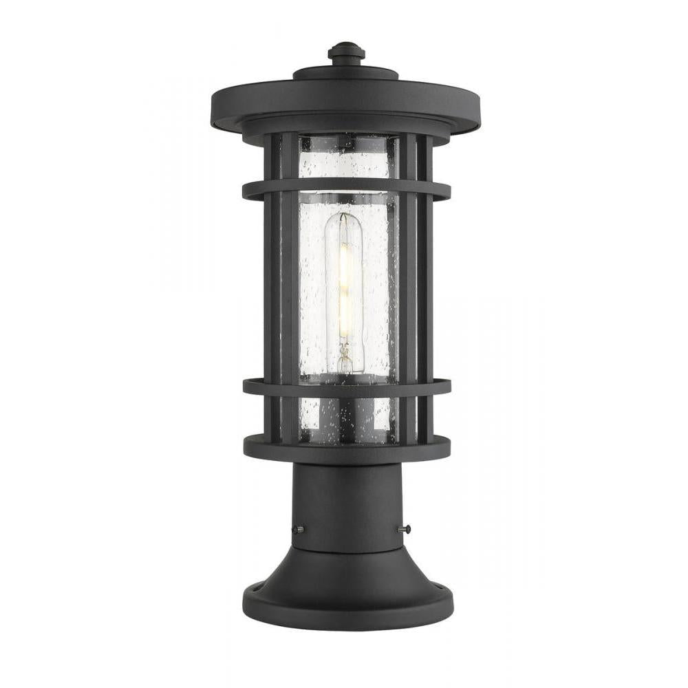 1 Light Outdoor Pier Mounted Fixture-Clear Seedy
