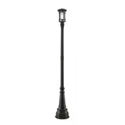 1 Light Outdoor Post Mounted Fixture-Clear Seedy