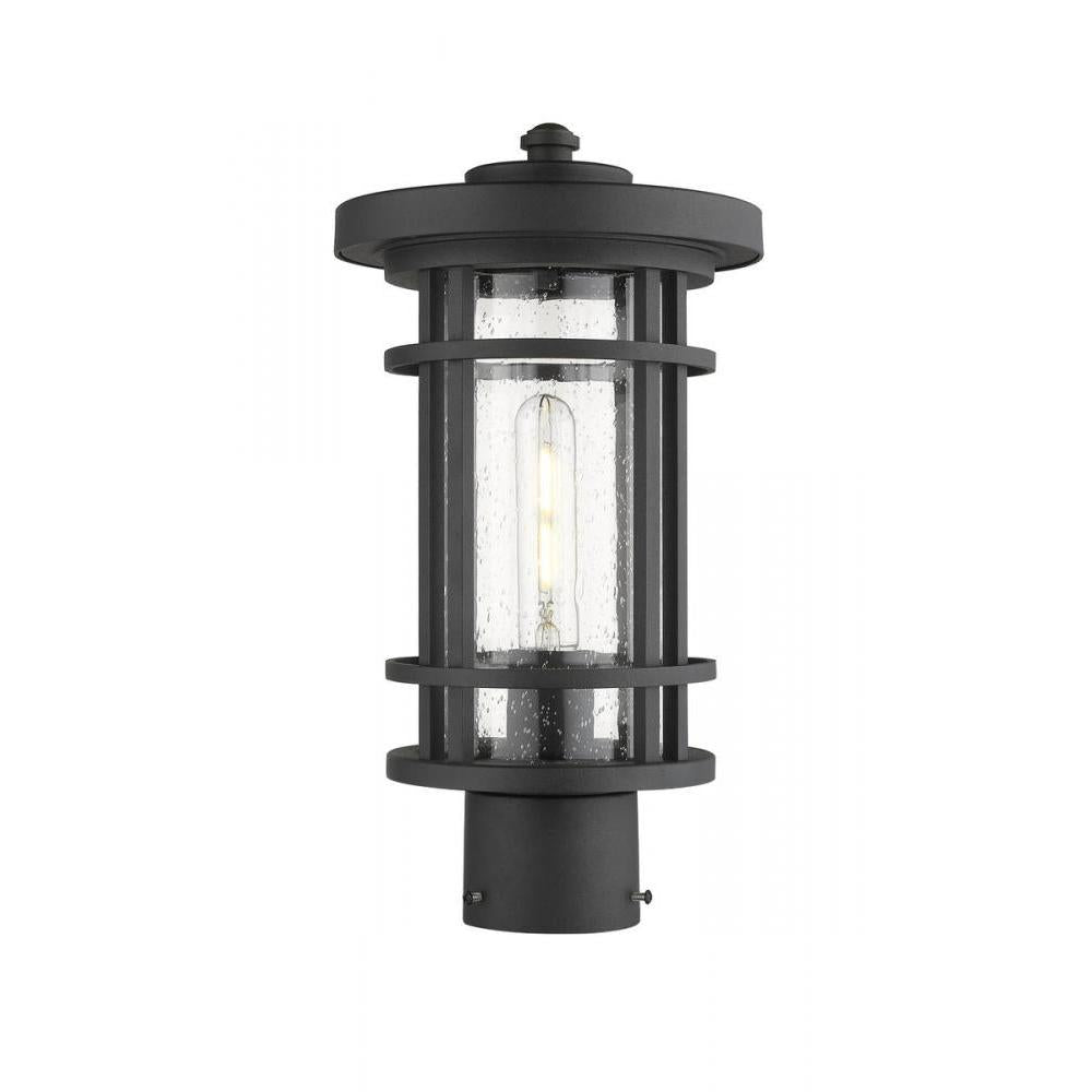 1 Light Outdoor Post Mount Fixture-Clear Seedy