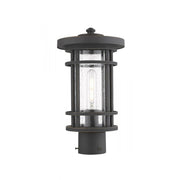 1 Light Outdoor Post Mount Fixture-Clear Seedy