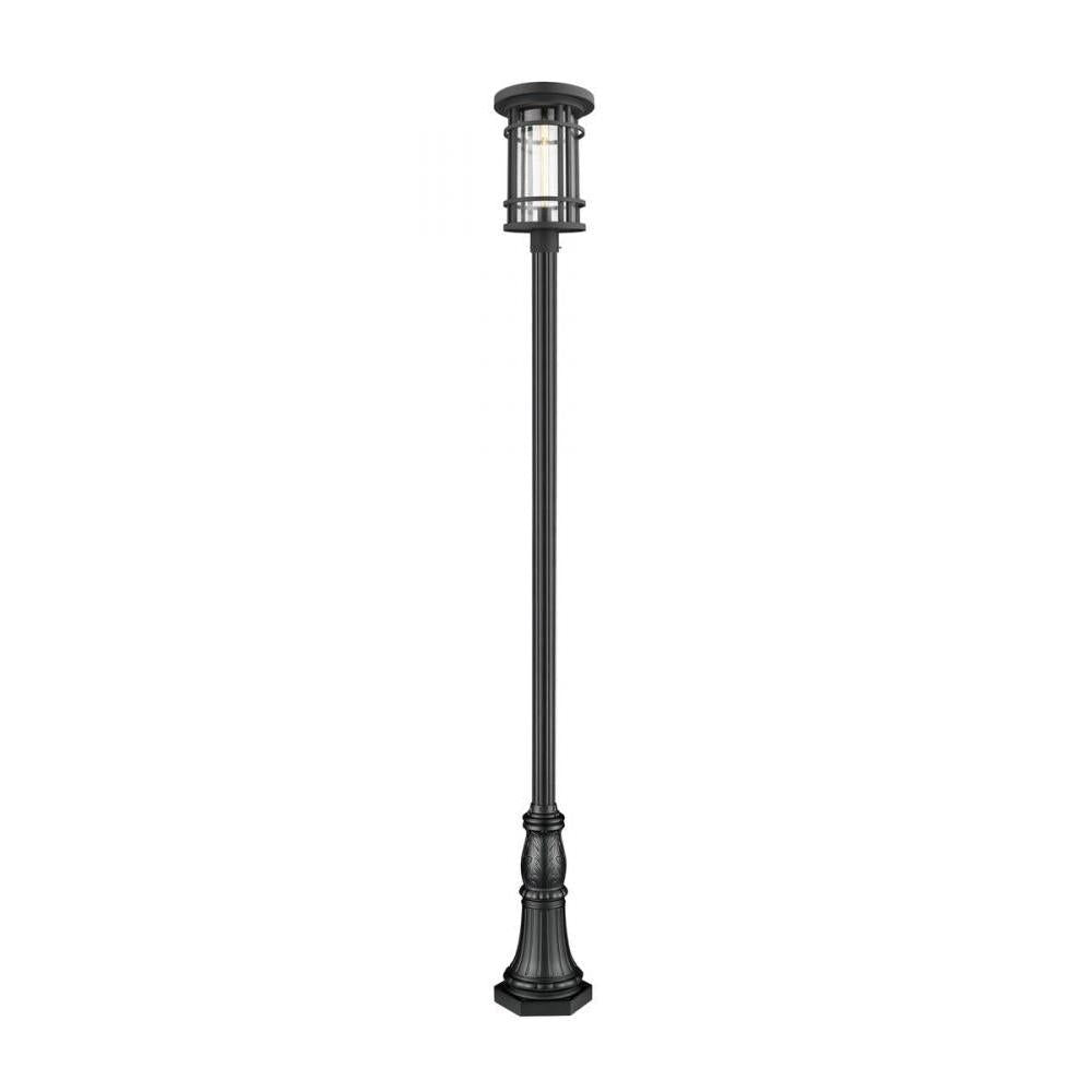 1 Light Outdoor Post Mounted Fixture-Clear Seedy