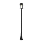 1 Light Outdoor Post Mounted Fixture-Clear Seedy