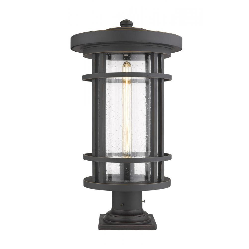 1 Light Outdoor Pier Mounted Fixture-Clear Seedy