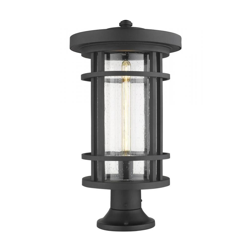 1 Light Outdoor Pier Mounted Fixture-Clear Seedy
