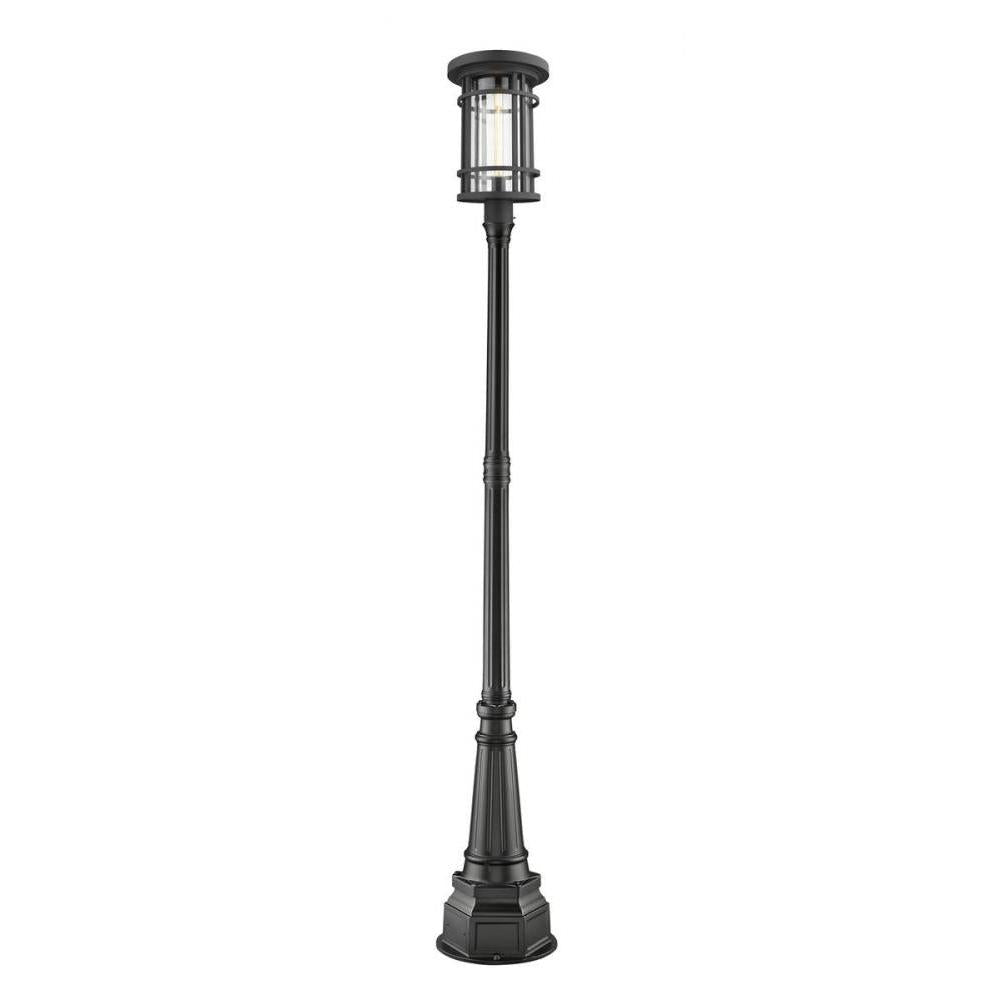 1 Light Outdoor Post Mounted Fixture-Clear Seedy
