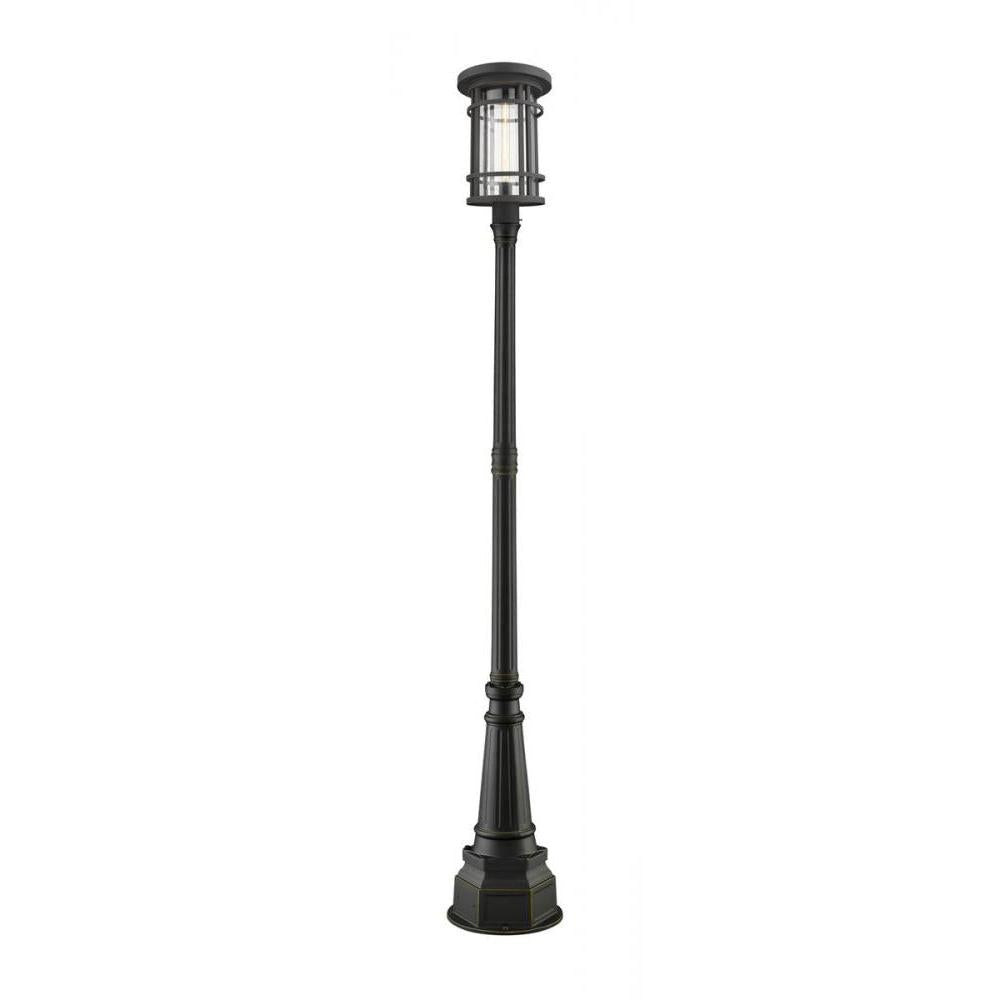 1 Light Outdoor Post Mounted Fixture-Clear Seedy
