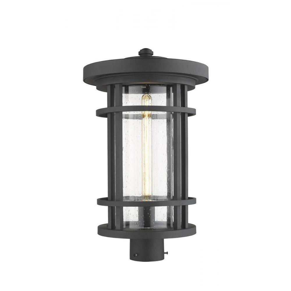 1 Light Outdoor Post Mount Fixture-Clear Seedy