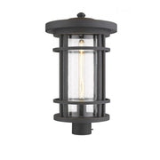 1 Light Outdoor Post Mount Fixture-Clear Seedy