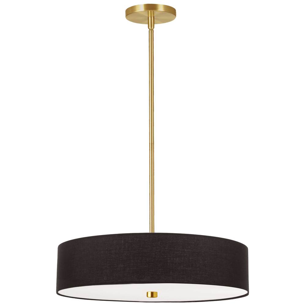 Dainolite EVERLY 571-204P-AGB-BK Pendant Transitional - Aged Brass