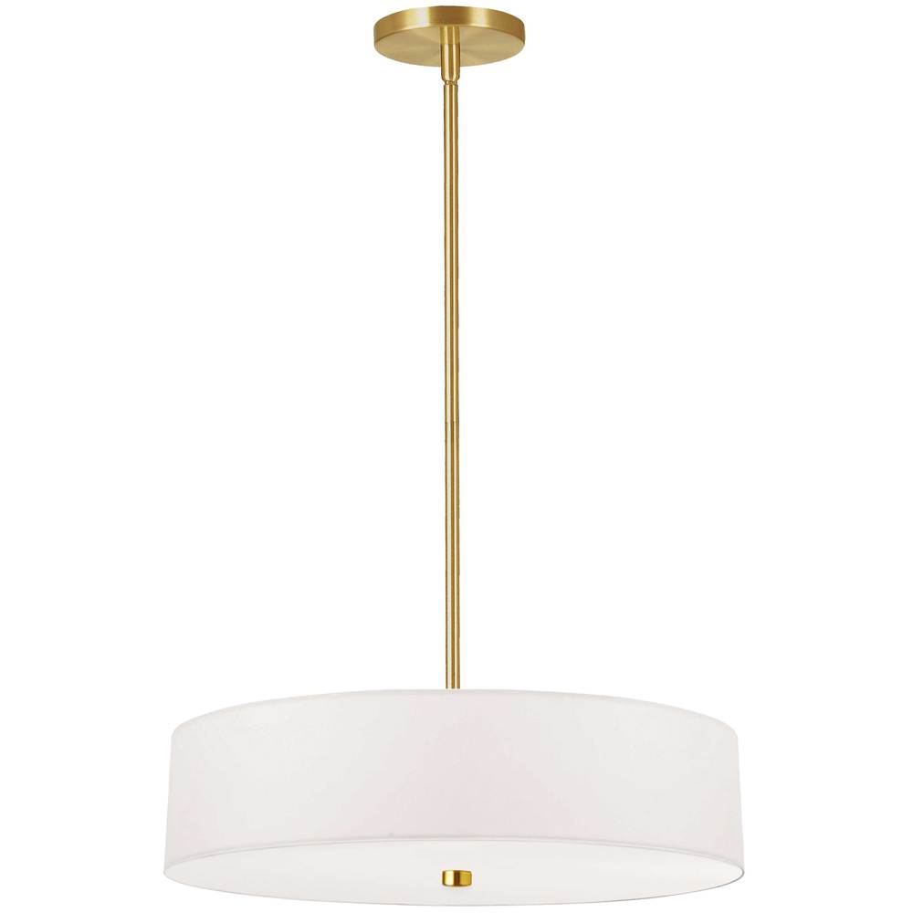 Dainolite EVERLY 571-204P-AGB-WH Pendant Transitional - Aged Brass