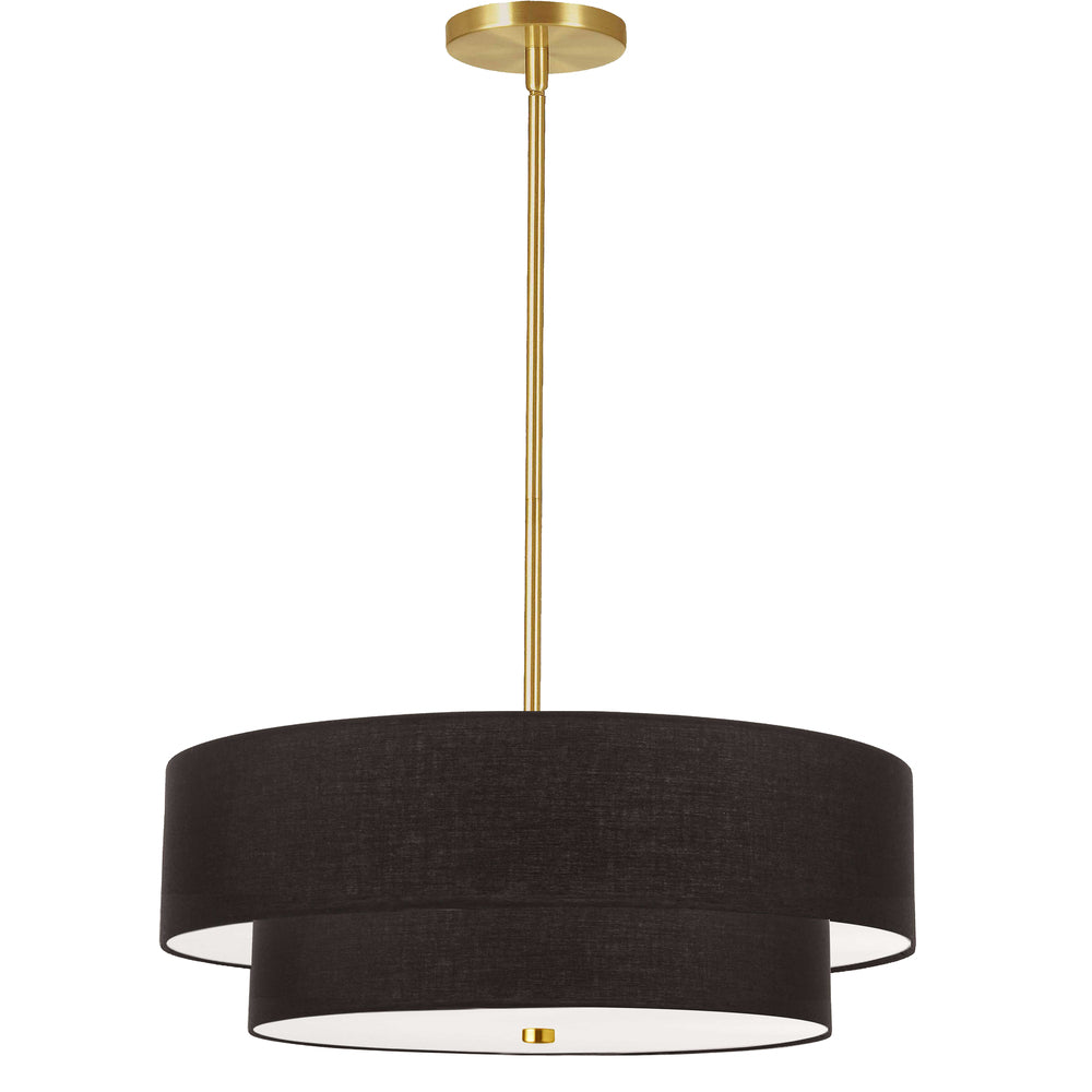 Dainolite EVERLY 571-224P-AGB-BK Pendant Transitional - Aged Brass