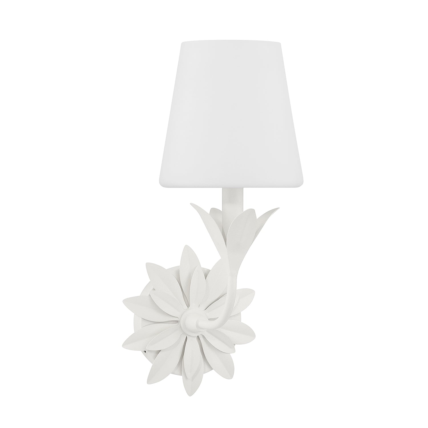Crystorama Broche 571-OP-MT – 6.5 Inch – 1 Light – Sconce – Matte White – Damp Rated