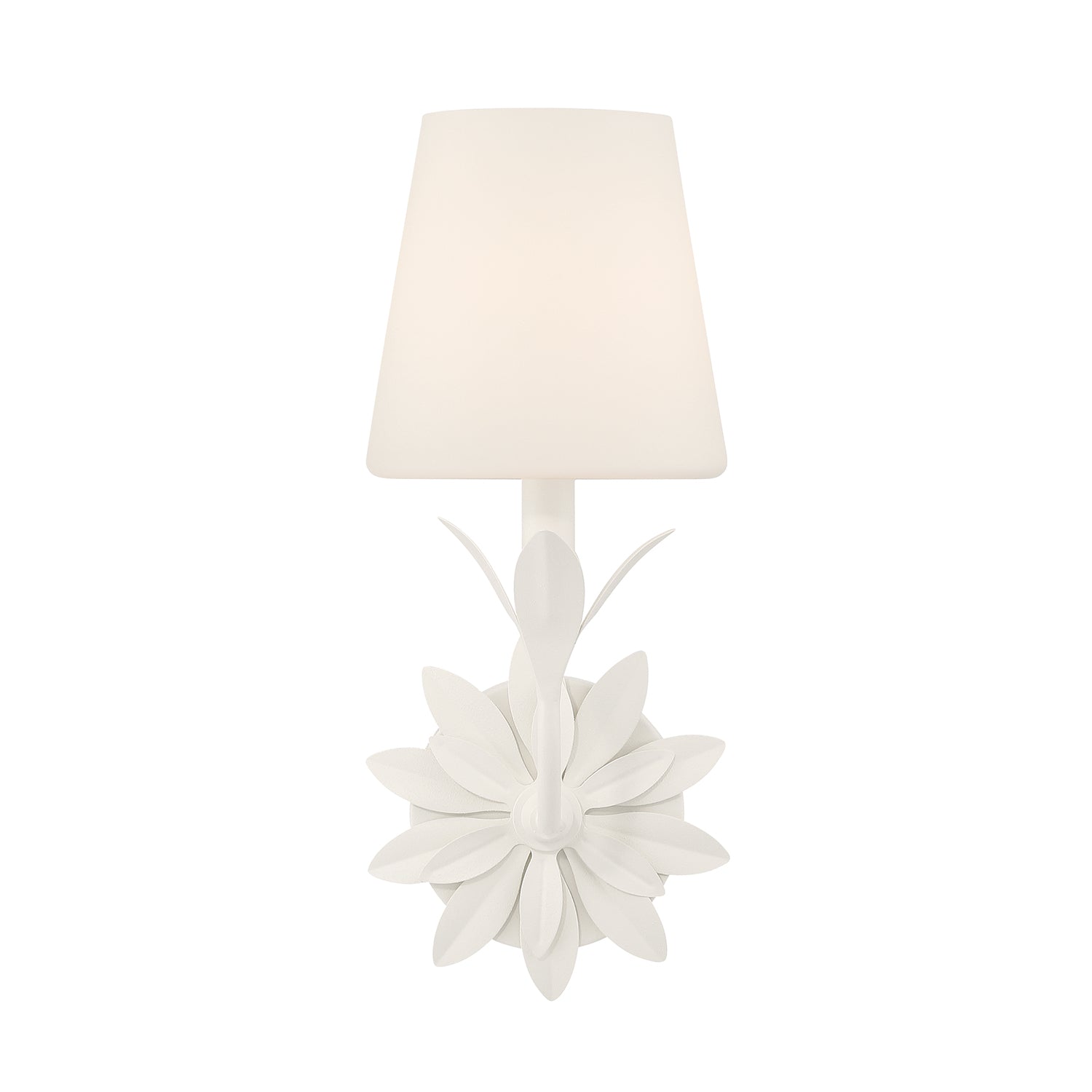 Crystorama Broche 571-OP-MT – 6.5 Inch – 1 Light – Sconce – Matte White – Damp Rated