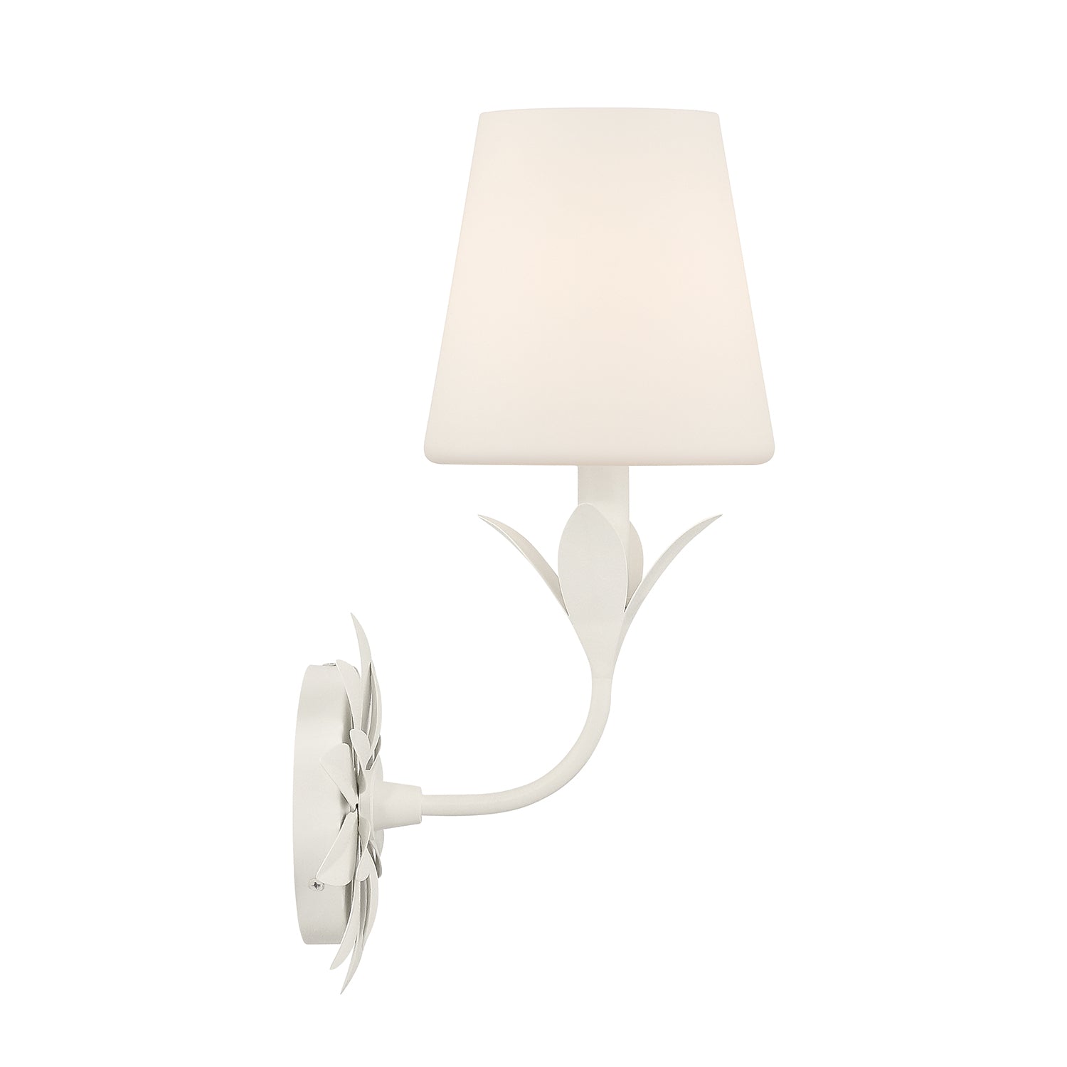 Crystorama Broche 571-OP-MT – 6.5 Inch – 1 Light – Sconce – Matte White – Damp Rated