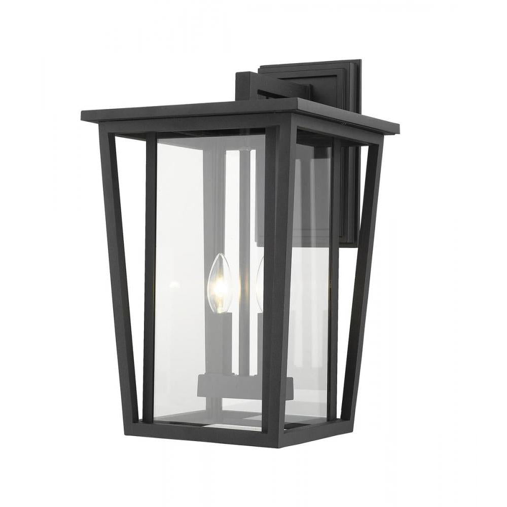 2 Light Outdoor Wall Light-Clear