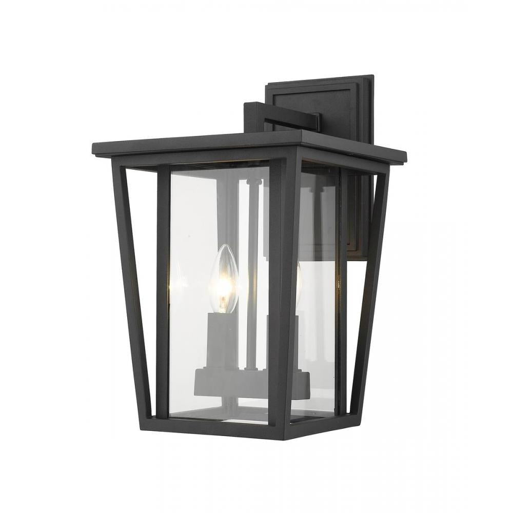 2 Light Outdoor Wall Light-Clear