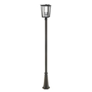 2 Light Outdoor Post Mounted Fixture-Clear