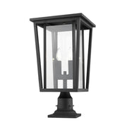 2 Light Outdoor Pier Mounted Fixture-Clear