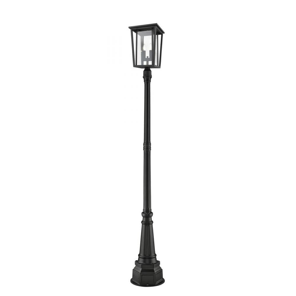2 Light Outdoor Post Mounted Fixture-Clear