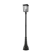 2 Light Outdoor Post Mounted Fixture-Clear
