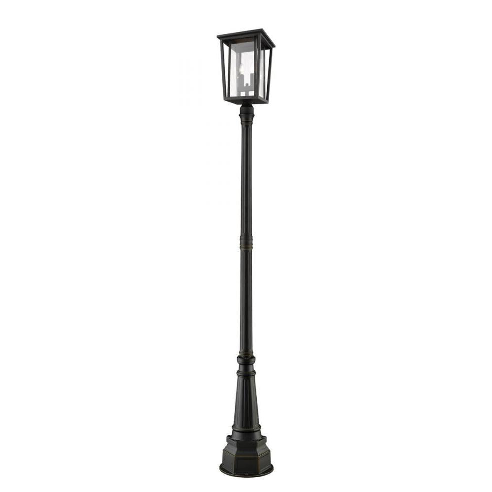 2 Light Outdoor Post Mounted Fixture-Clear