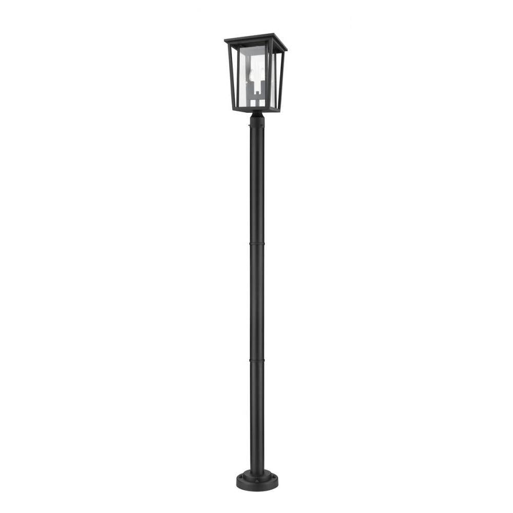 2 Light Outdoor Post Mounted Fixture-Clear