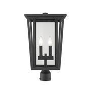 2 Light Outdoor Post Mount Fixture-Clear