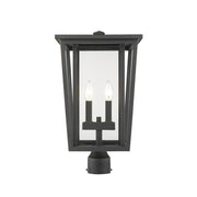 2 Light Outdoor Post Mount Fixture-Clear
