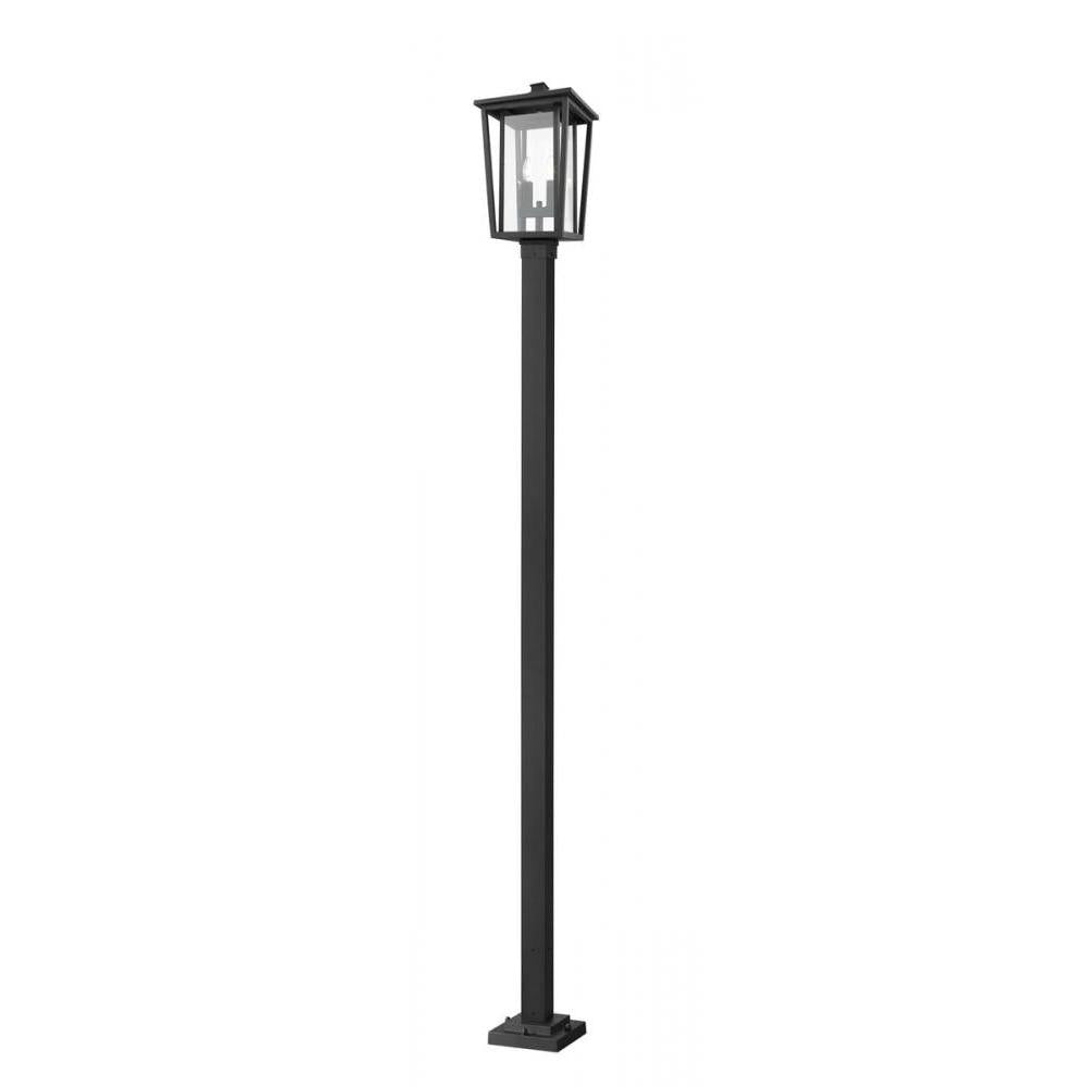 2 Light Outdoor Post Mounted Fixture-Clear