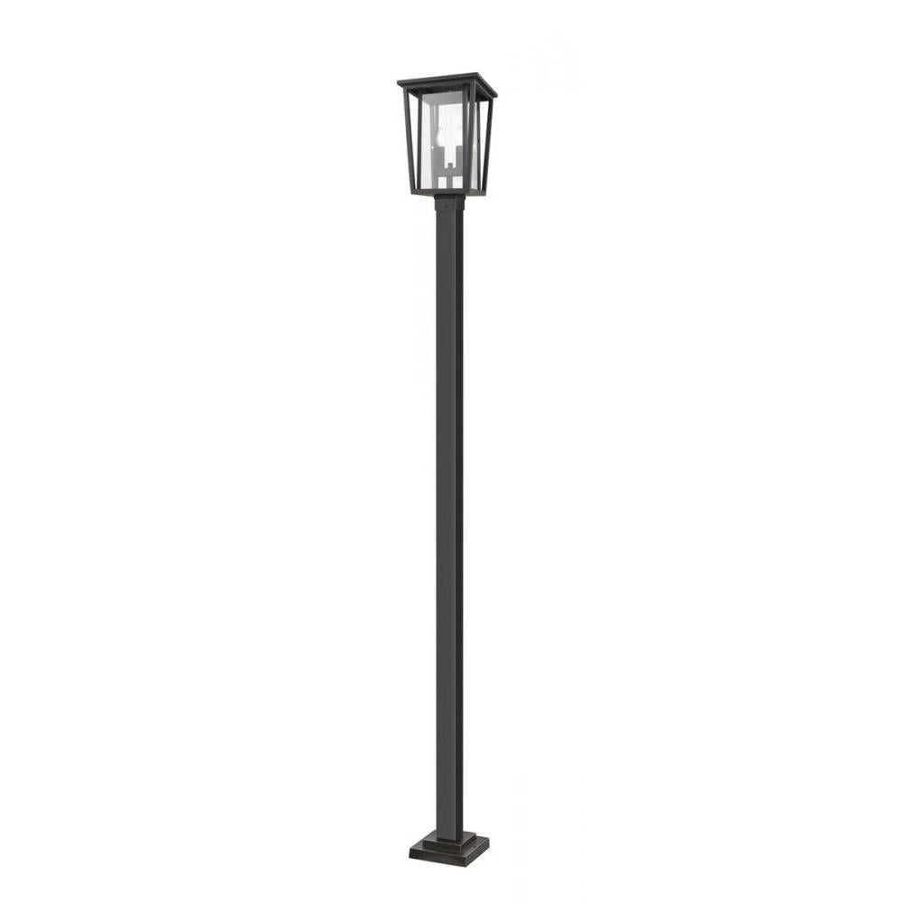 2 Light Outdoor Post Mounted Fixture-Clear