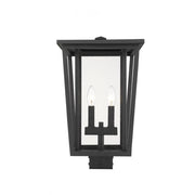 2 Light Outdoor Post Mount Fixture-Clear