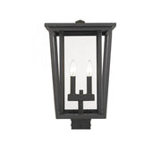 2 Light Outdoor Post Mount Fixture-Clear