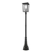 3 Light Outdoor Post Mounted Fixture-Clear