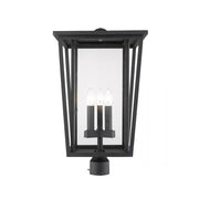 3 Light Outdoor Post Mount Fixture-Clear