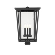 3 Light Outdoor Post Mount Fixture-Clear