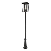 4 Light Outdoor Post Mounted Fixture-Clear
